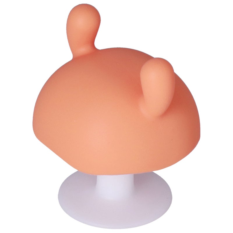 Baby Teething Toy Mushroom Shaped Food Grade Silicone Baby Teether for Infant Over 4 MonthsPink - Image 4