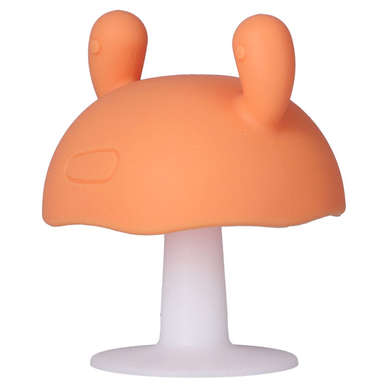 Baby Teething Toy Mushroom Shaped Food Grade Silicone Baby Teether for Infant Over 4 MonthsPink - Image 3