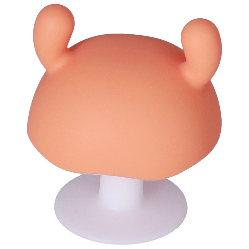 Baby Teething Toy Mushroom Shaped Food Grade Silicone Baby Teether for Infant Over 4 MonthsPink - Image 5