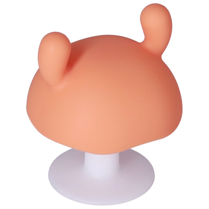 Baby Teething Toy Mushroom Shaped Food Grade Silicone Baby Teether for Infant Over 4 MonthsPink - Image 1