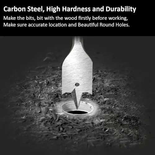 Harden 6Pcs Flat Wood Spade Drill Bit Set for Drilling Hole in Wood - 613066 - Image 3
