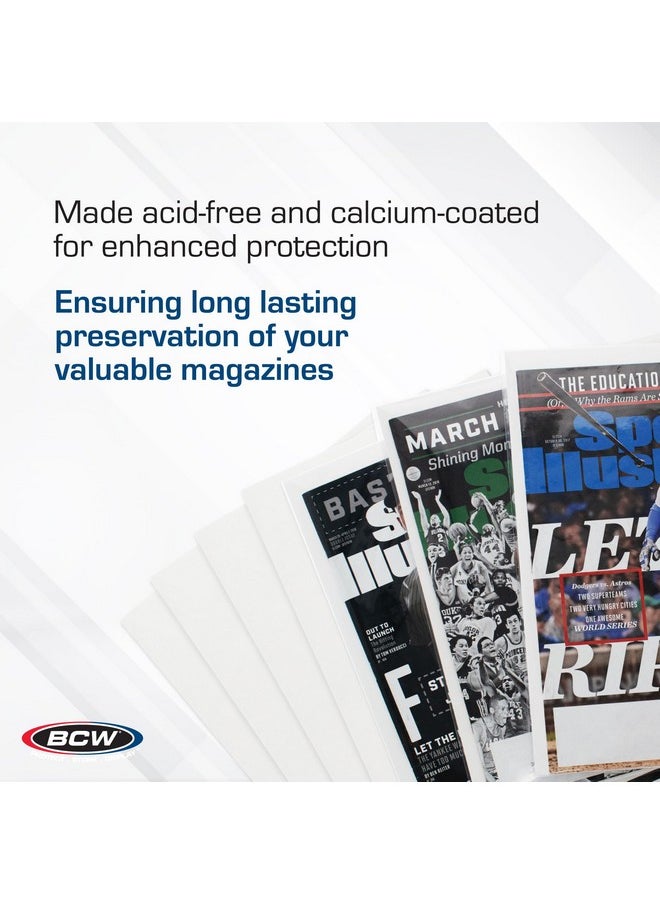 BCW BCW Magazine Backing Boards (8.5 x 11 Inches) -1 Pack (100 total) | 24-Point Solid Bleached Sulfate, Calcium Carbonate Coating Protective Sheets | Ideal for Collectible Magazine Protection  - Image 5