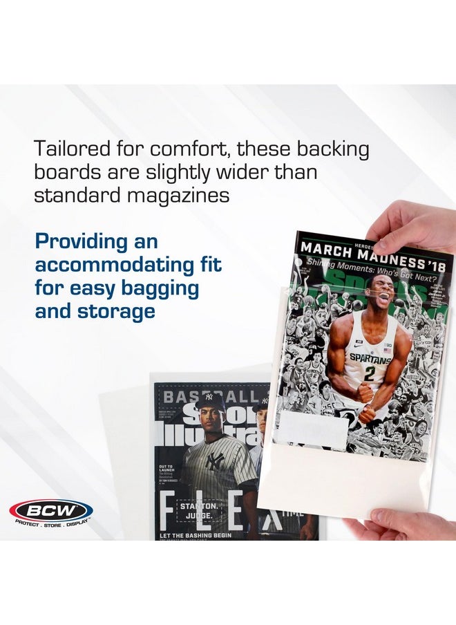 BCW BCW Magazine Backing Boards (8.5 x 11 Inches) -1 Pack (100 total) | 24-Point Solid Bleached Sulfate, Calcium Carbonate Coating Protective Sheets | Ideal for Collectible Magazine Protection  - Image 4