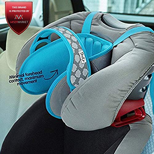 NAPUP Kids Head Holder for Car Seat – Adjustable Polyester Carseat Head Support for Toddler (Light Blue) - Image 5