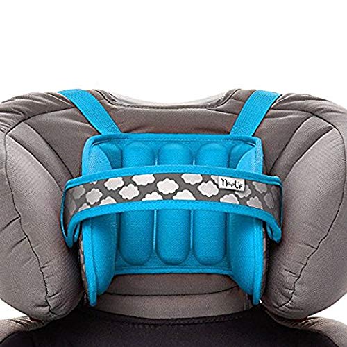 NAPUP Kids Head Holder for Car Seat – Adjustable Polyester Carseat Head Support for Toddler (Light Blue) - Image 1