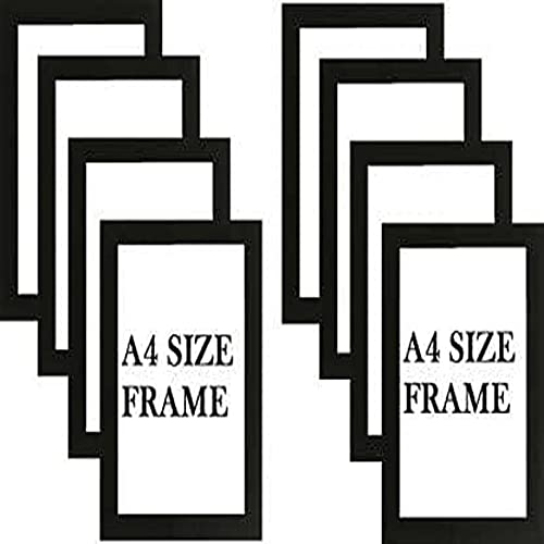 Stuthi Arts A4 Size Wood Wall MDF Photo Frame (Black,8 Photos, Documents) - Image 1