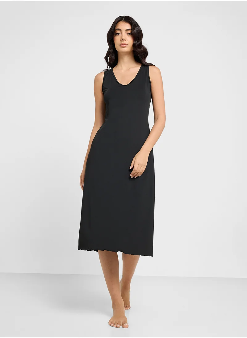 ELLA Night Dress With Back Cut Out Detail