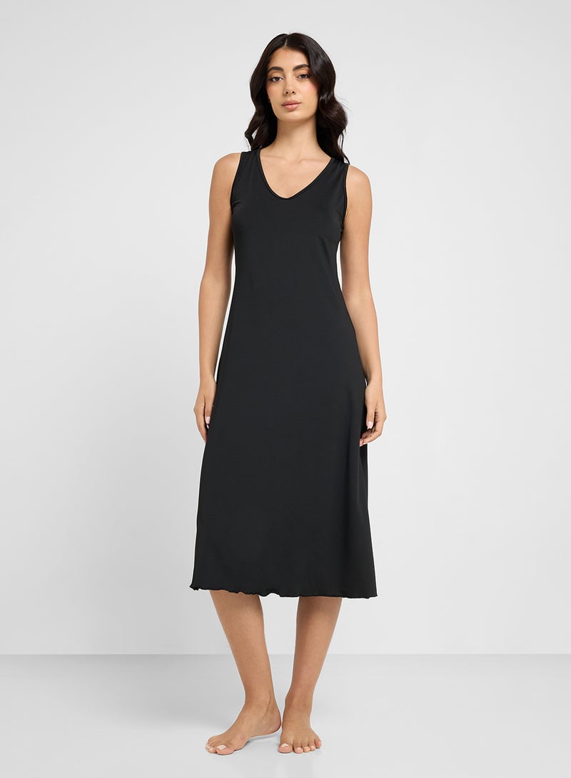 ELLA Night Dress With Back Cut Out Detail  - Image 4