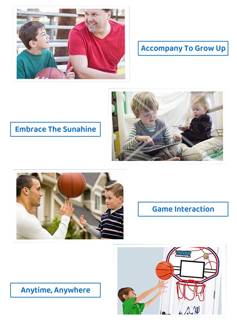 Moovant Basketball Game Set, with 1.25m Hoop, 2 Balls and 1 Air Pump, Basketball Game Training System for Children, Indoor Outdoor Arcade Sports Toys for Parent-Child Interaction, 35*68*125 cm  - Image 3