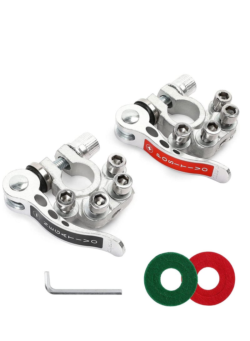 SOLARAE Battery Terminal Connectors, 2PCS Quick Release Disconnect Car, Automobile Card, Positive Negative for SAE/JIS Type A Posts - Image 1