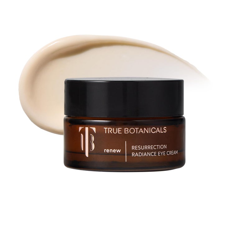 كريم العين المشرق من True Botanicals Resurrection Radiance يقلل من ظهور الهالات السوداء والخطوط الدقيقة والتجاعيد والانتفاخات مختبر من قبل أطباء الجلد 05 أونصة 15 مل