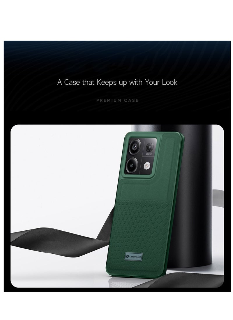 CHAPPELINE - Silicone Pattern Card Holder Case Cover For Xiaomi Redmi Note 13 Pro Dark Green - Image 1