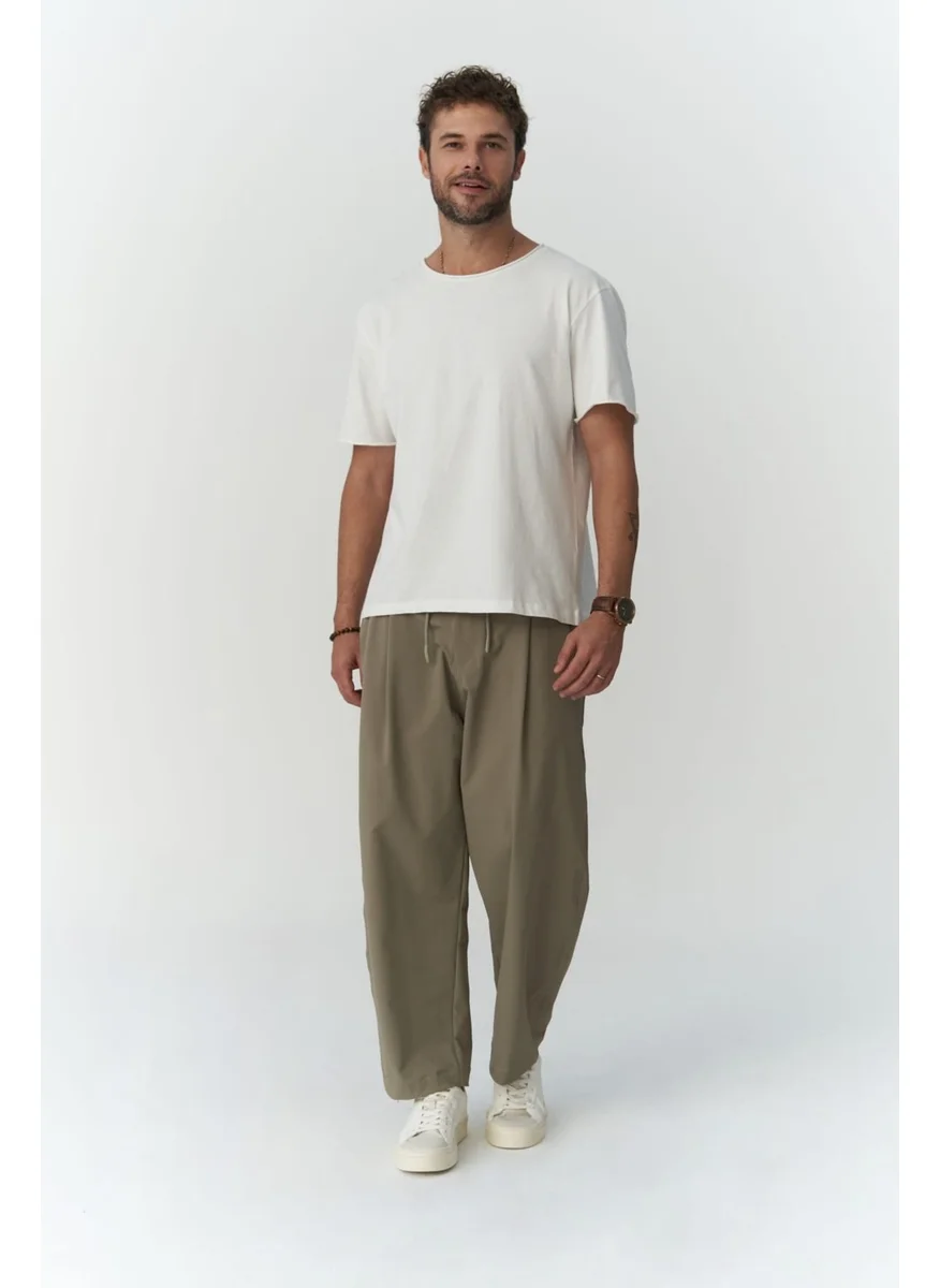 Mai Collection Kenway Lace Detail Khaki Men's Trousers