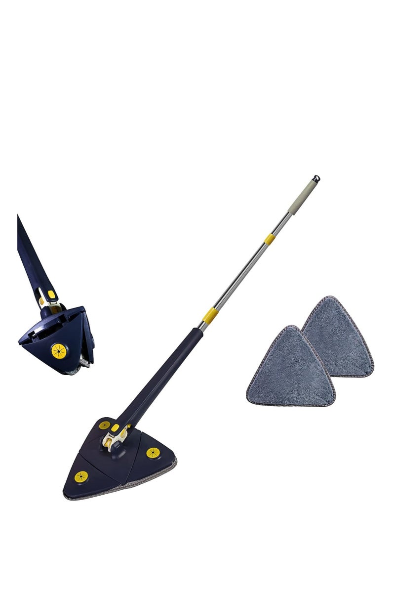 ممسحة تنظيف أوتوماتيكية تعمل بالضغط المائي من الألياف الدقيقة تدور 360 درجة - ممسحة دوارة بمقبض تلسكوبي - Image 1