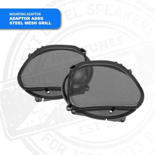 Hogtunes 57 MESH Front Speaker Grills (2 Pack), Fits 1998-2013 Harley-Davidson Road Glide Models - Image 2