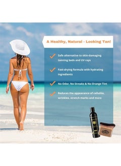 True Color Sunless Tanner 8 fl oz w/ Self Tanner Brush by Quest Skin Care
