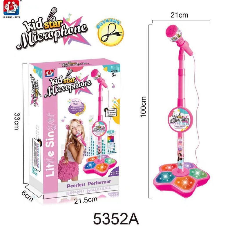 Kids Microphone Toy with Lights and Music - Image 2