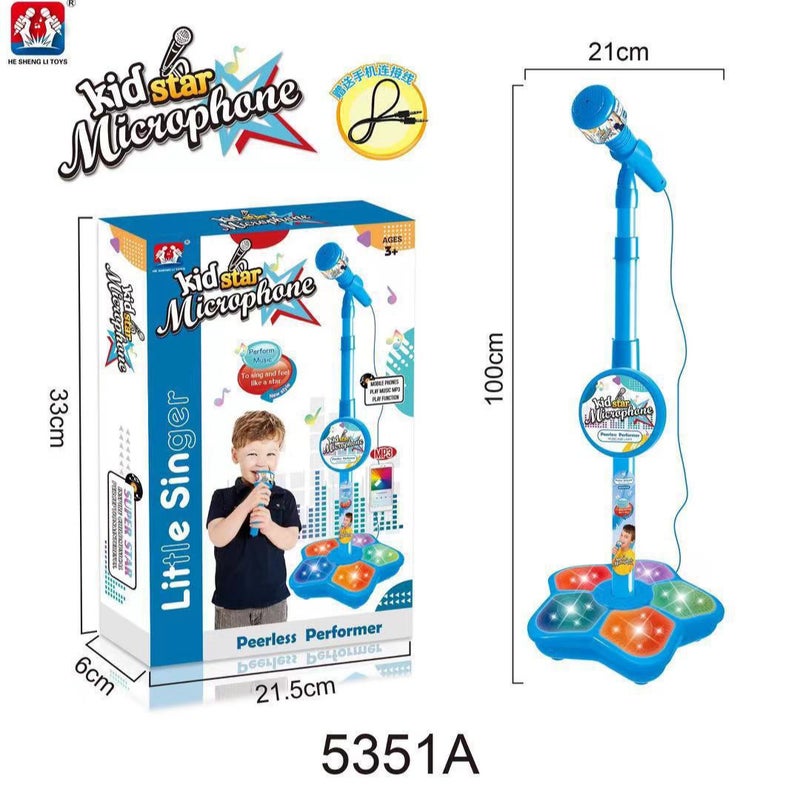 Kids Microphone Toy with Lights and Music - Image 3