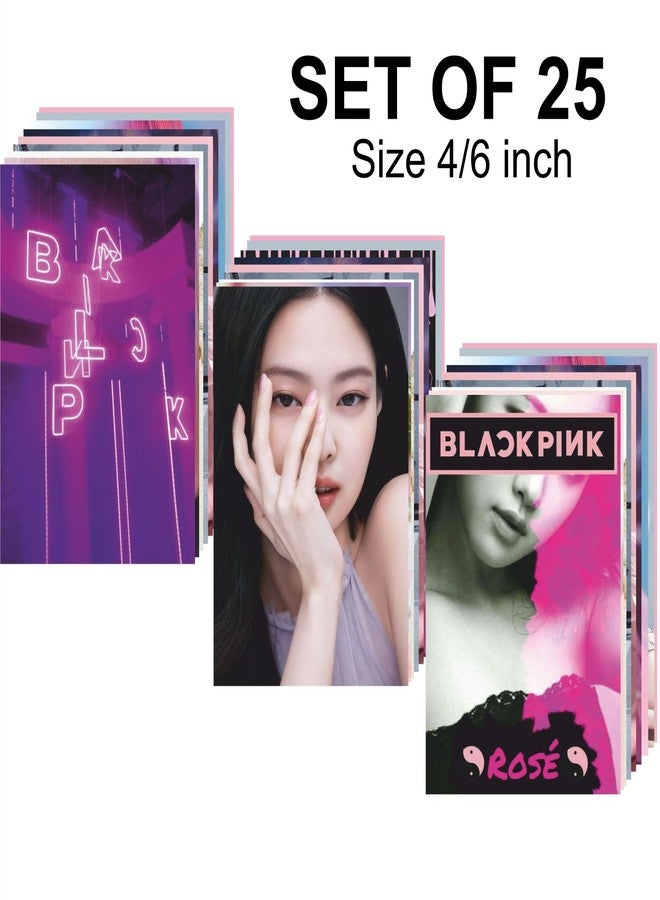 CVANU BLACKPINK Boho Style Aesthetic Collage Kit Mini Poster for Wall Decor Multicolor 25pcs (6inchX4inch)_202309-114/1 - Image 4