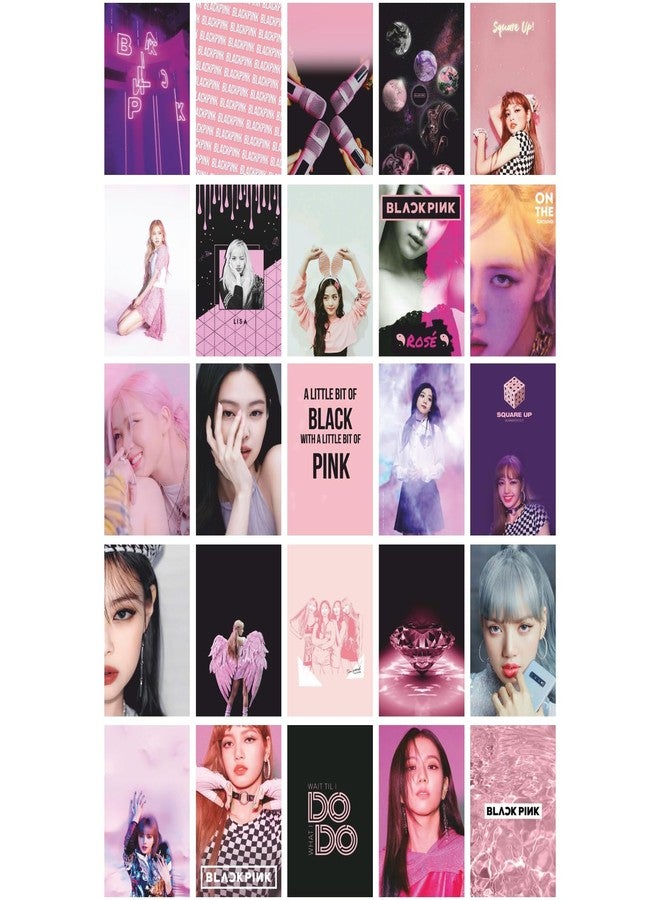 CVANU BLACKPINK Boho Style Aesthetic Collage Kit Mini Poster for Wall Decor Multicolor 25pcs (6inchX4inch)_202309-114/1 - Image 2
