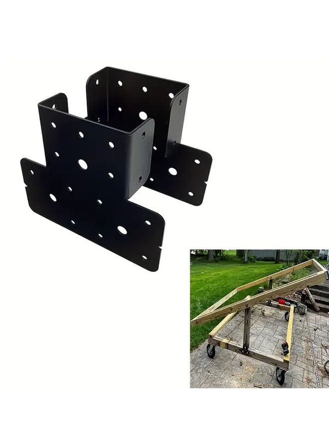 قطعتان قوس توصيل حامل سقف معدني ثقيل باللون الأسود لعمود T - Image 1