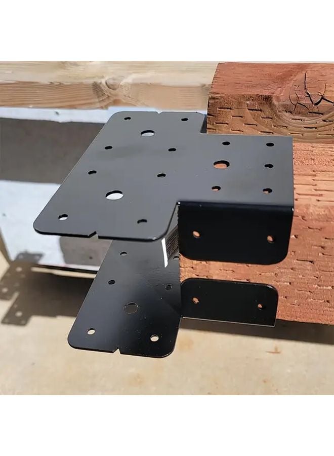 قطعتان قوس توصيل حامل سقف معدني ثقيل باللون الأسود لعمود T - Image 5