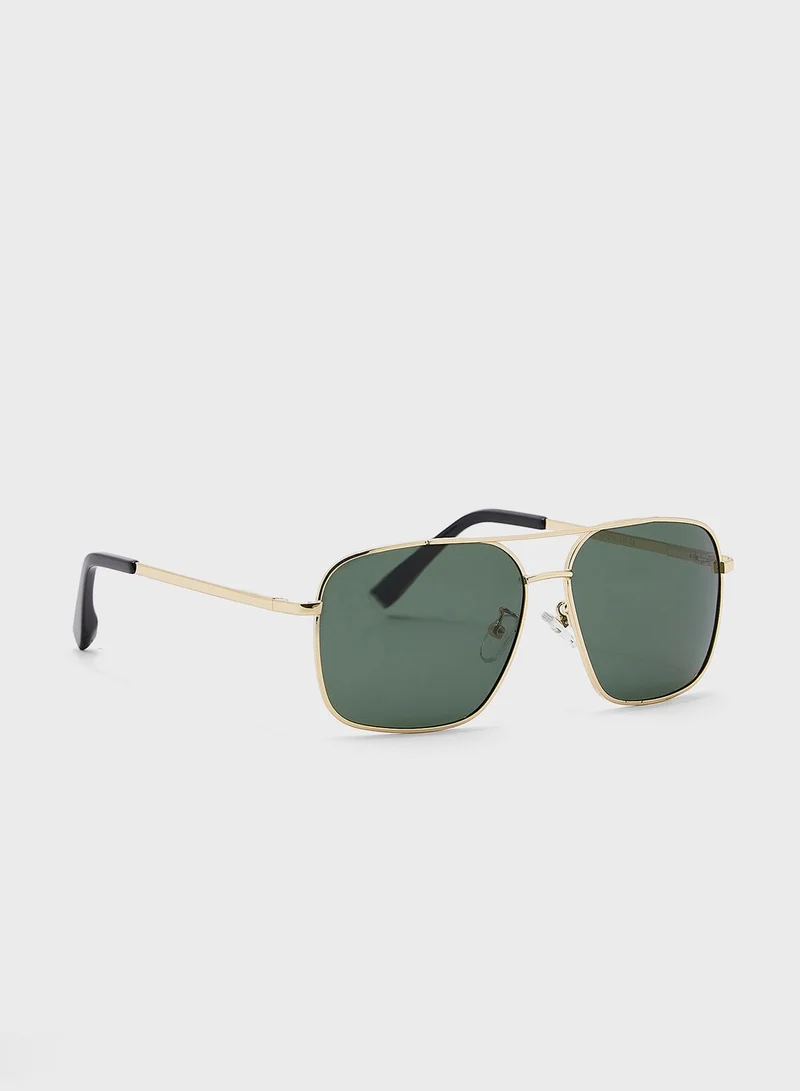 Seventy Five Polarized Square Aviator Sunglasses