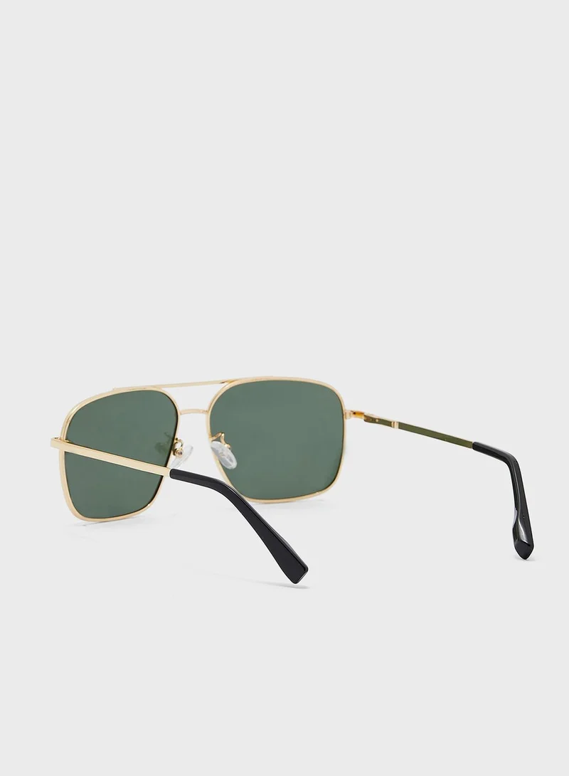 Seventy Five Polarized Square Aviator Sunglasses