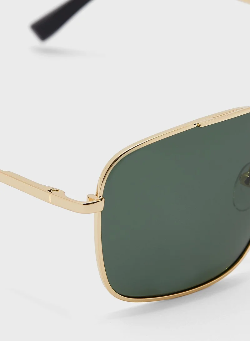 Seventy Five Polarized Square Aviator Sunglasses