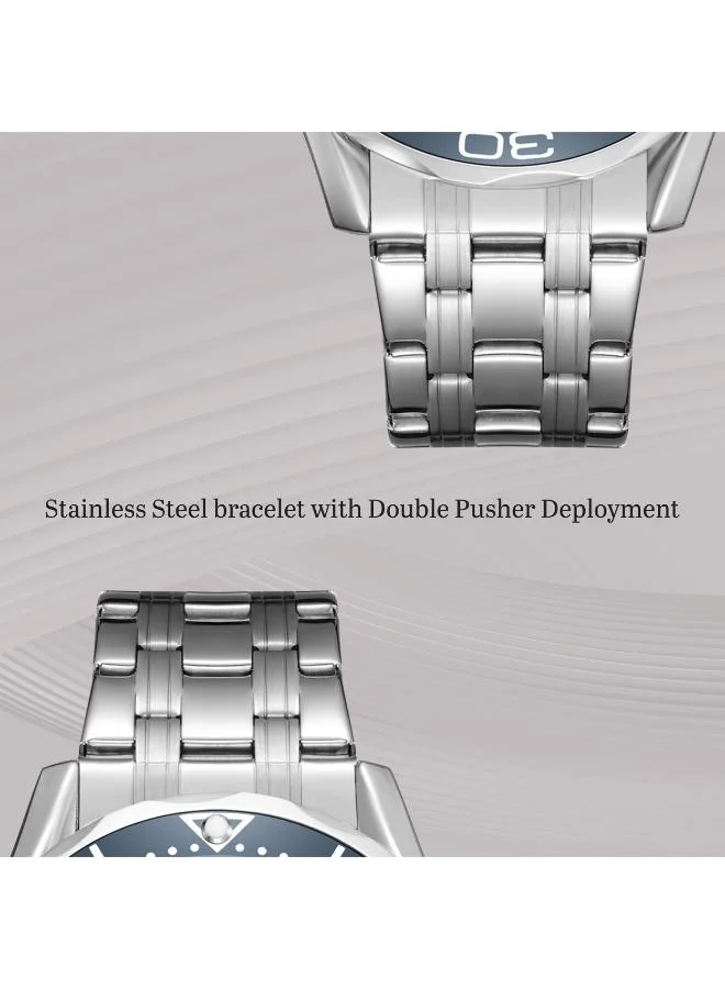 KENNETH SCOTT Men's Stainless Steel Analog Watch K22009-SBSN - 48 mm