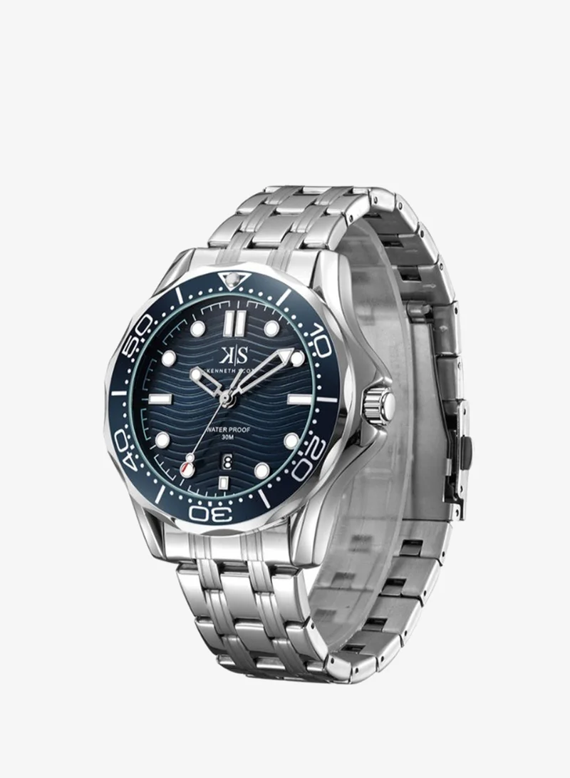 KENNETH SCOTT Stainless Steel Analog Watch K22009-SBSN - 48 mm