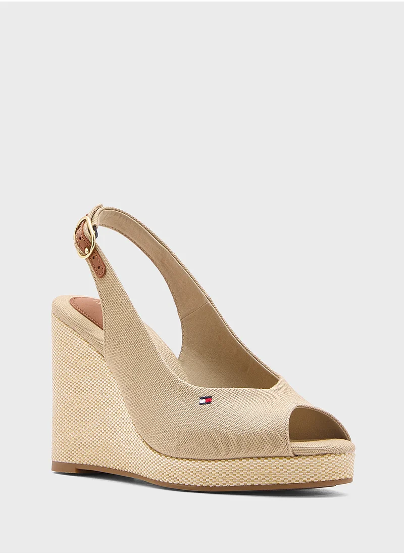 تومي هيلفيغر HIGH WEDGE SLINGBACK ESPADRILLES