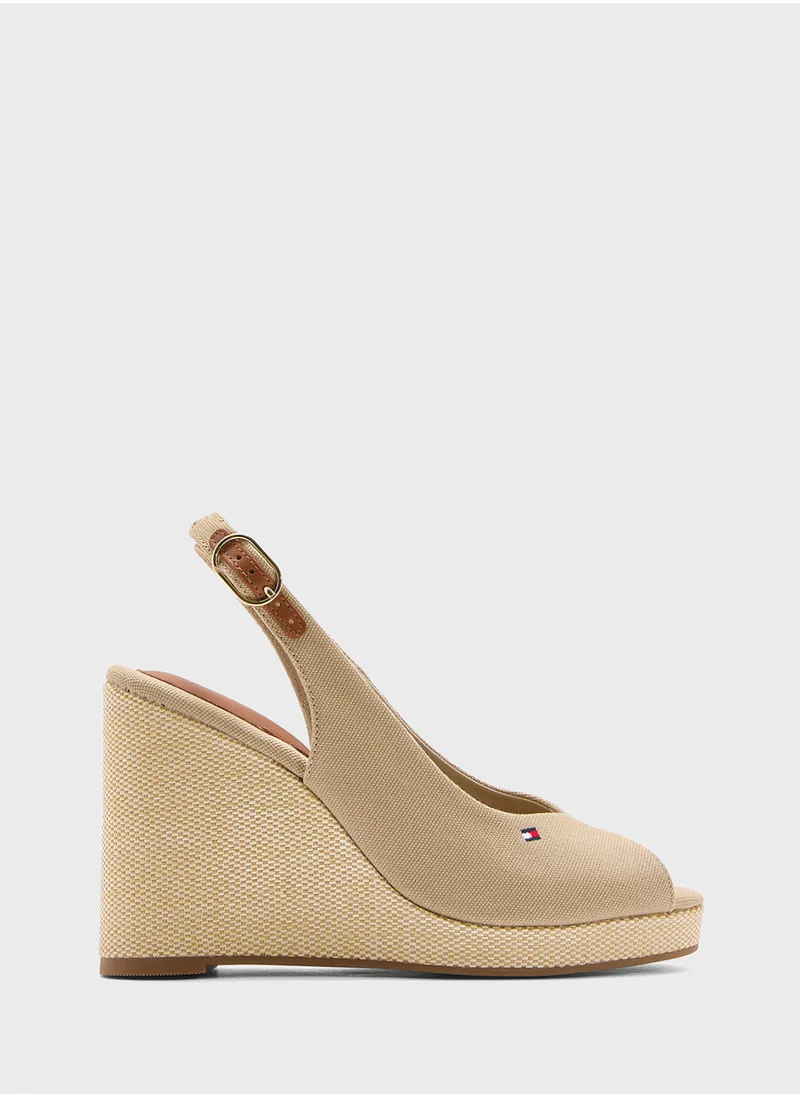 تومي هيلفيغر HIGH WEDGE SLINGBACK ESPADRILLES