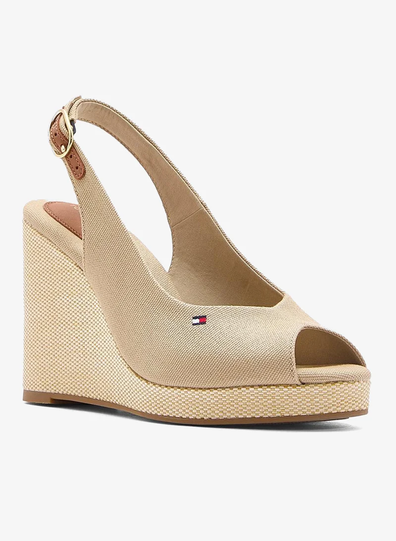 TOMMY HILFIGER HIGH WEDGE SLINGBACK ESPADRILLES
