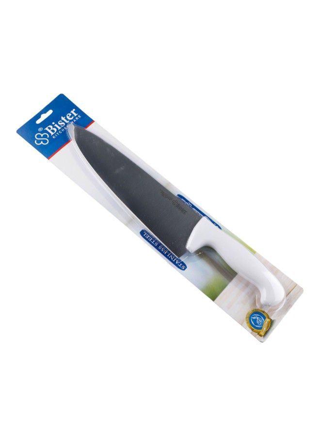 Bister Kitchen Chef Knife High Stainless Steel 2.5 mm thickness Chinese Chopping Knife Kitchen chef knives with White Color Handle for Home and Restaurant Size 8" - Image 3
