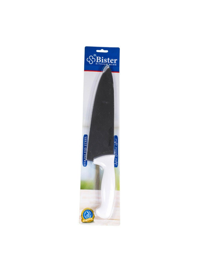 Bister Kitchen Chef Knife High Stainless Steel 2.5 mm thickness Chinese Chopping Knife Kitchen chef knives with White Color Handle for Home and Restaurant Size 8" - Image 4