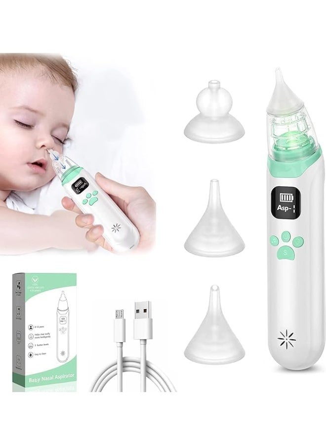 شفاط أنف كهربائي للأطفال والرضّع – جهاز تنظيف الأنف بمستويات شفط متعددة و3 رؤوس سيليكون مع موسيقى مهدئة - Image 1