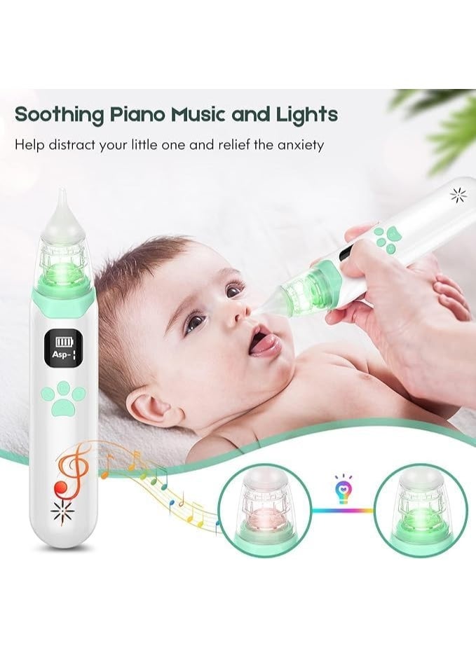 شفاط أنف كهربائي للأطفال والرضّع – جهاز تنظيف الأنف بمستويات شفط متعددة و3 رؤوس سيليكون مع موسيقى مهدئة - Image 2