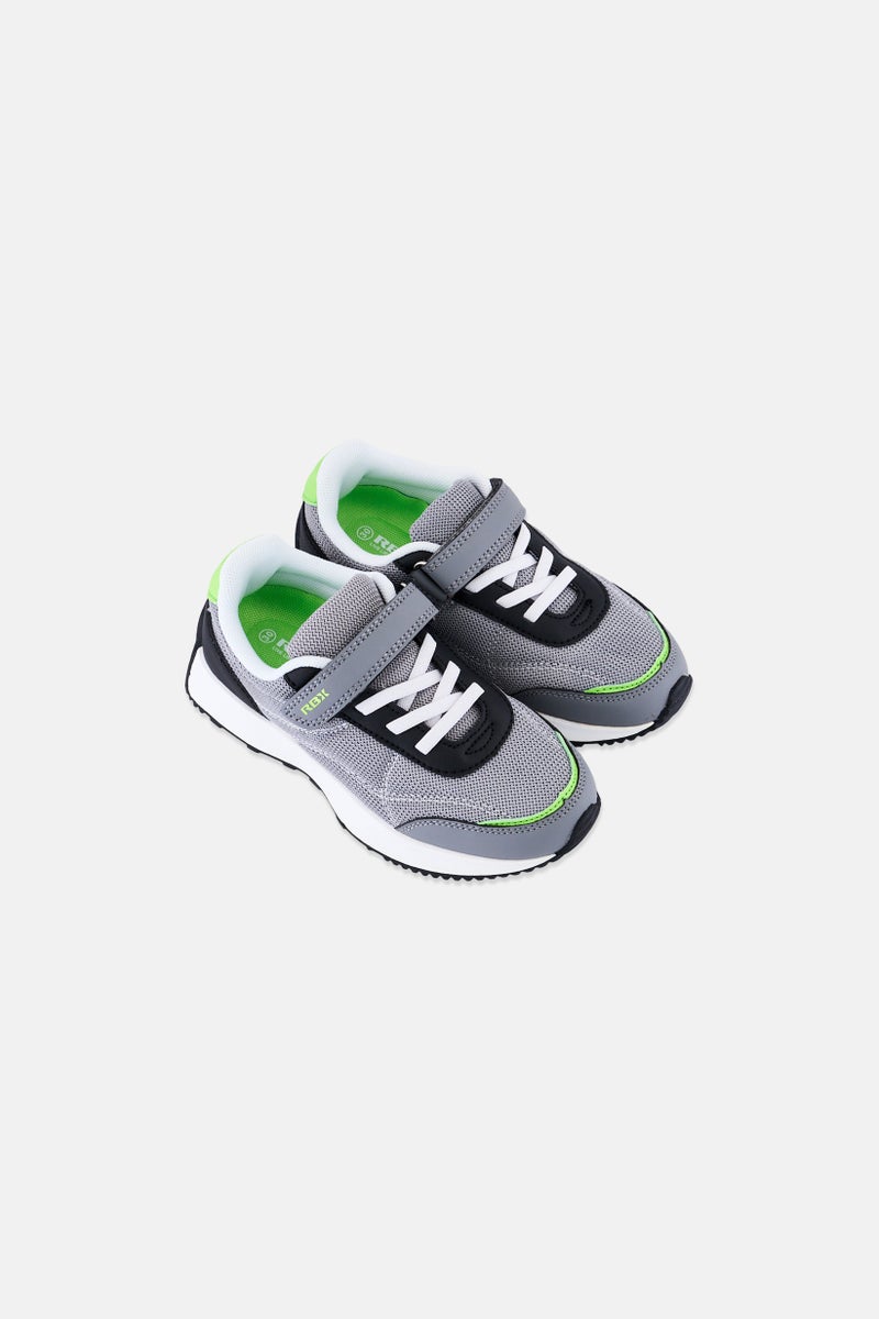 RBX Kids Boy Velcro Closure Running Shoes, Grey - Image 4