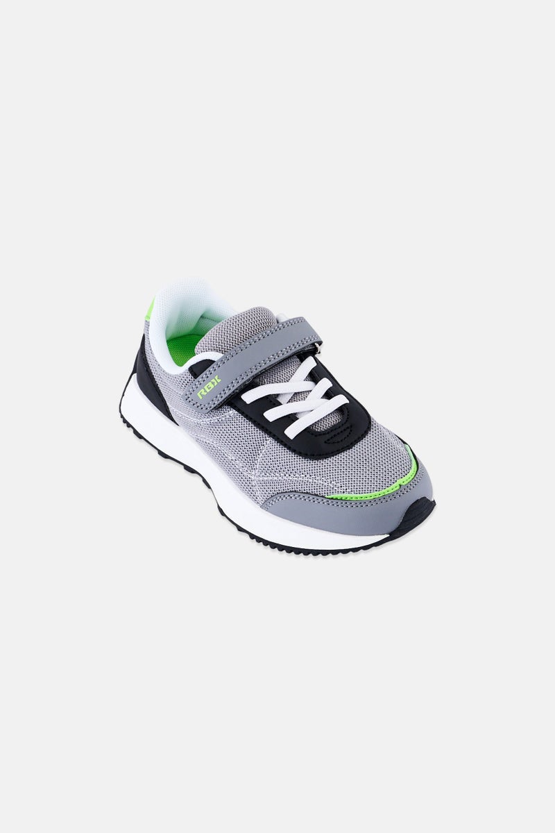 RBX Kids Boy Velcro Closure Running Shoes, Grey - Image 1
