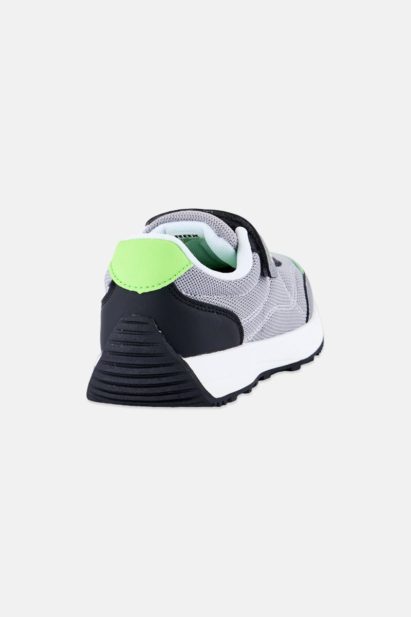 RBX Kids Boy Velcro Closure Running Shoes, Grey - Image 2