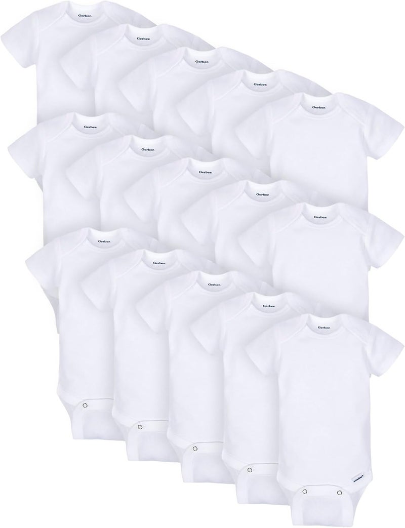 Gerber Unisex Baby 15 Piece Onesies Bodysuit Multi Size Pack - Image 1