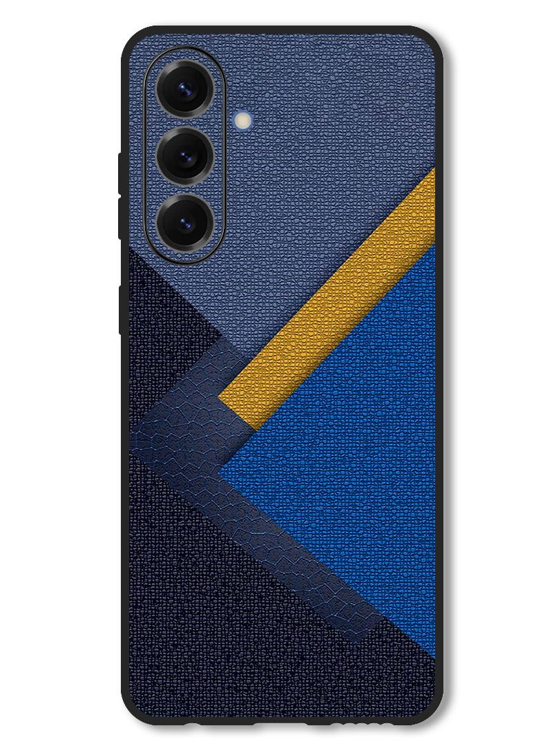 Theodor Case Compatible with Vivo V50 Protection Shockproof Bumper Cover Triangles Leather Shades Pattern - Image 1