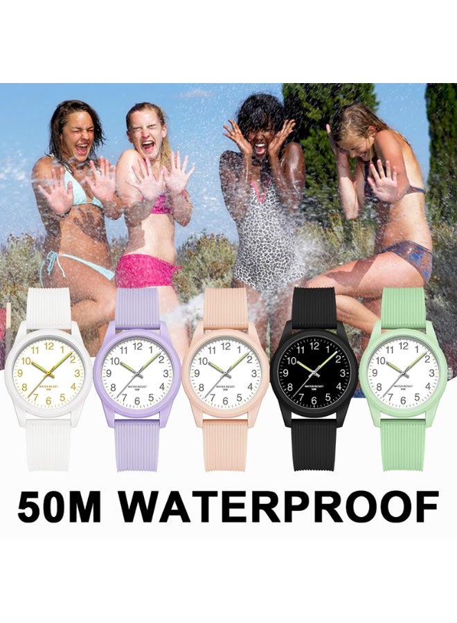 Kids Analog Watches for Girls Boys Watches with Soft Band Learning Time 50M Waterproof Children Watch Easy to Read for Ages 4-12 Kids Gift - Image 3