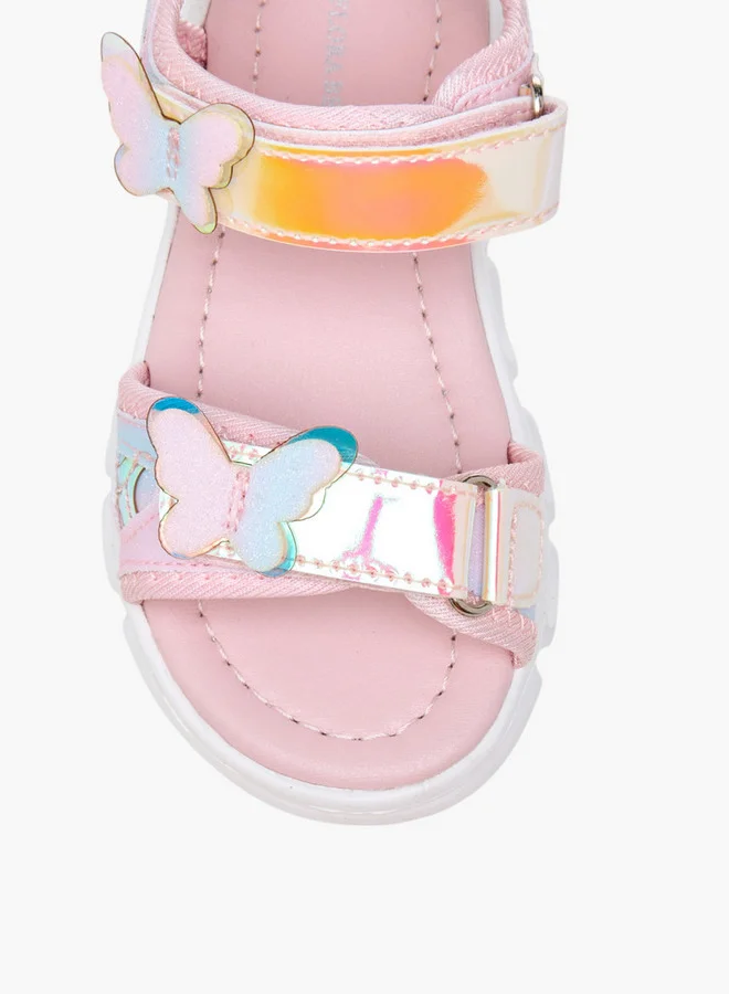 Flora Bella By Shoexpress Butterfly Accent Floaters with Hook and Loop Closure