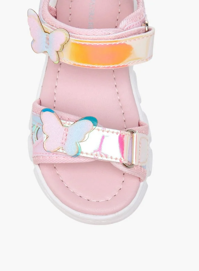 Flora Bella By Shoexpress Flora Bella Butterfly Accent Floaters With Hook And Loop Closure