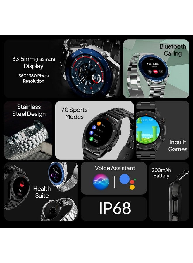 Fire-Boltt Boltt Fire Spectre Stainless Steel Luxury, 33.5Mm (1.32 Inch) Display, 360 * 360 PX High Res Smartwatch - Image 3
