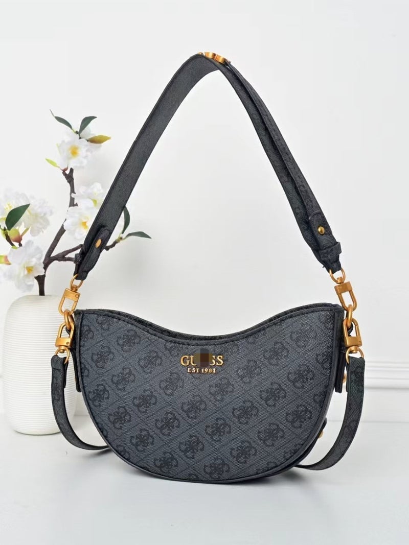 Gs New Retro All-Match Fashion Printed Underarm Dumpling Crescent Arc Shoulder Crossbody Women'S Bag - Image 3