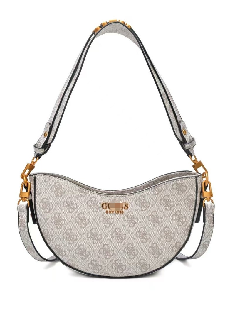 Gs New Retro All-Match Fashion Printed Underarm Dumpling Crescent Arc Shoulder Crossbody Women'S Bag - Image 5