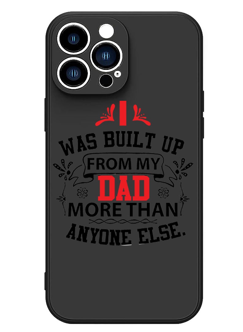 Theodor Protective Slim Fit Case Liquid Silicone Cover with Full Body Protection Anti-Scratch Shockproof Case For iPhone 13 Pro Max Black  - Dad more than anyone else copy - Image 1